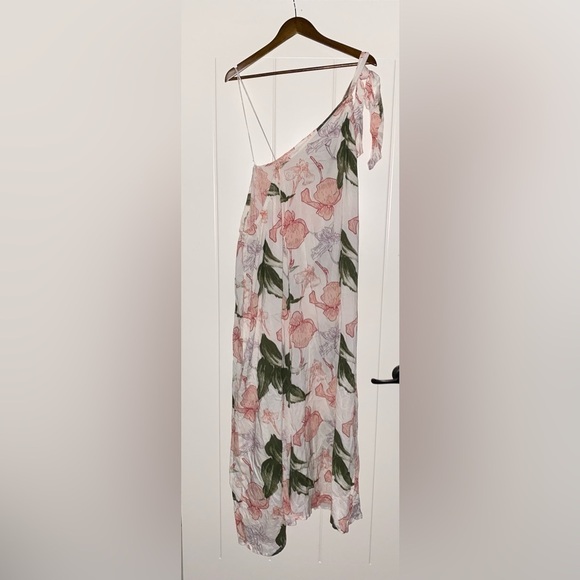 Elan Floral Women One Shoulder Maxi Dress 1X Ethereal Dainty Cottagecore ‎ NWT - Picture 8 of 9